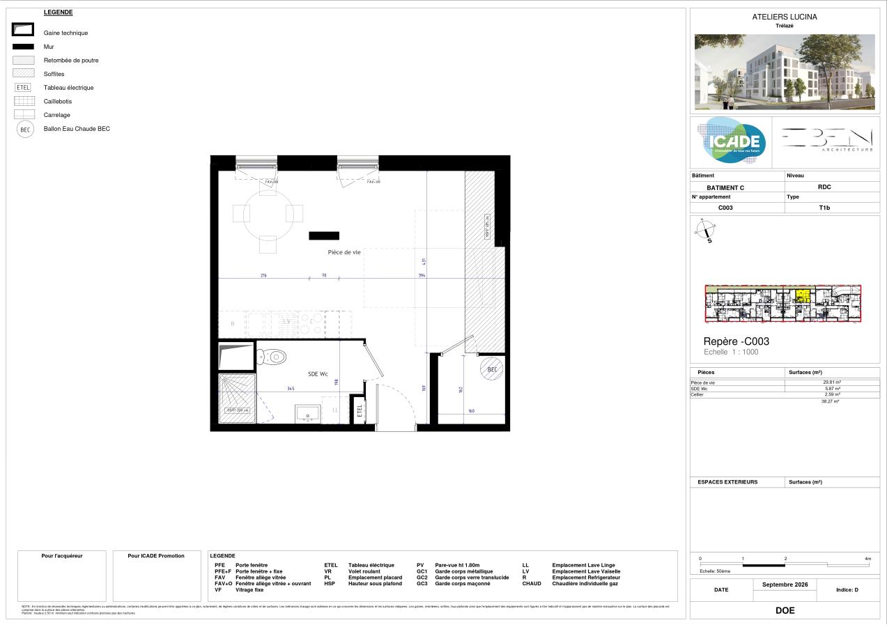 1 pièce - RDC - 38m² - 506,64 € - Photo #1