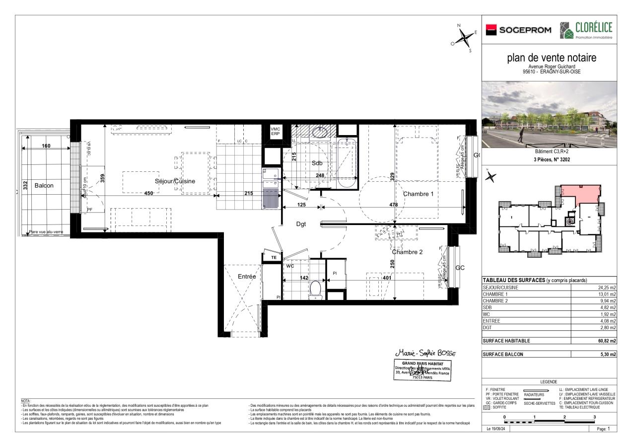 
																																							3 pièces - 
																																						2ème étage - 61m² - 1 194,36 € - Photo #6