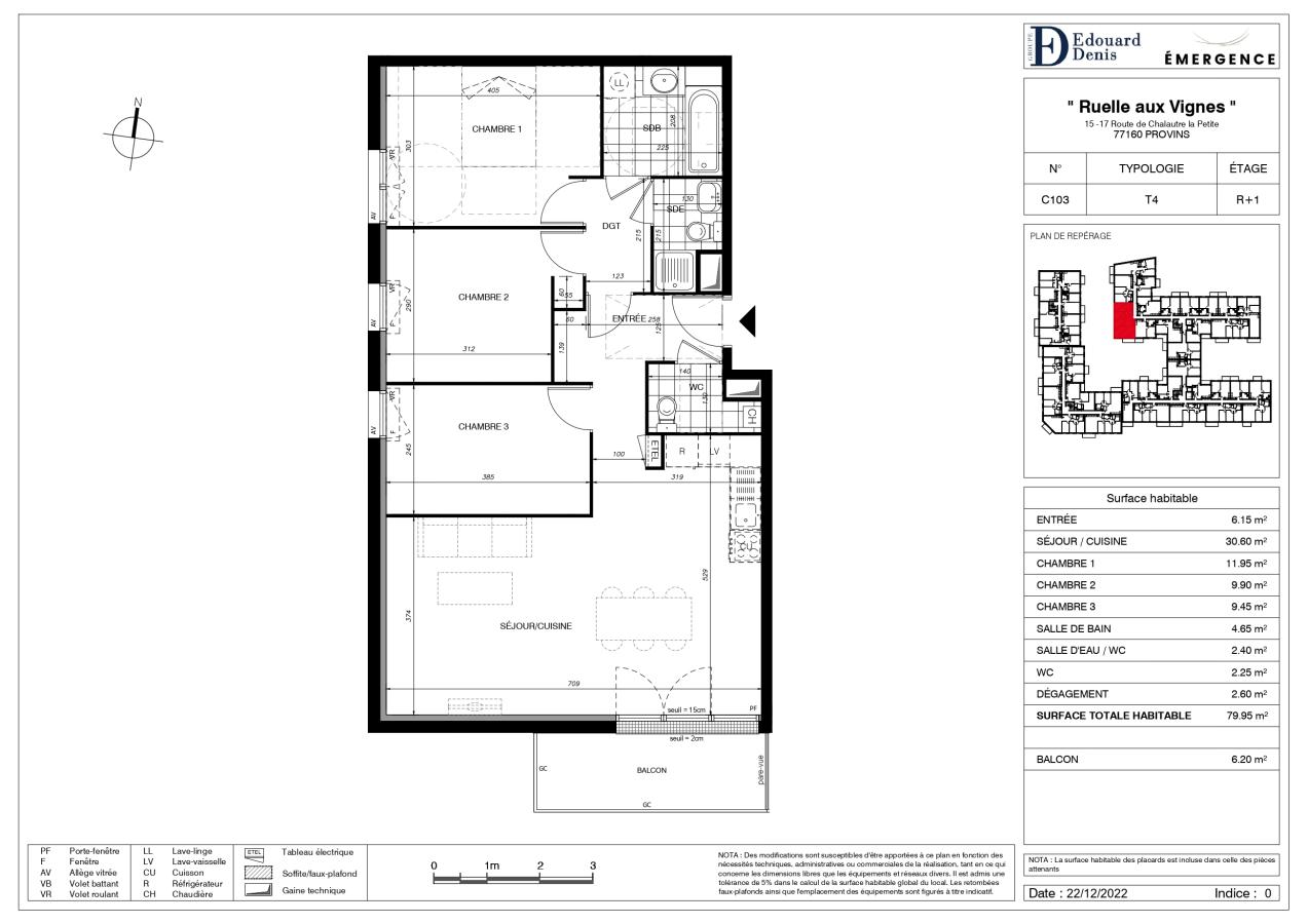 4 pièces - 1er étage - 80m² photo 2
