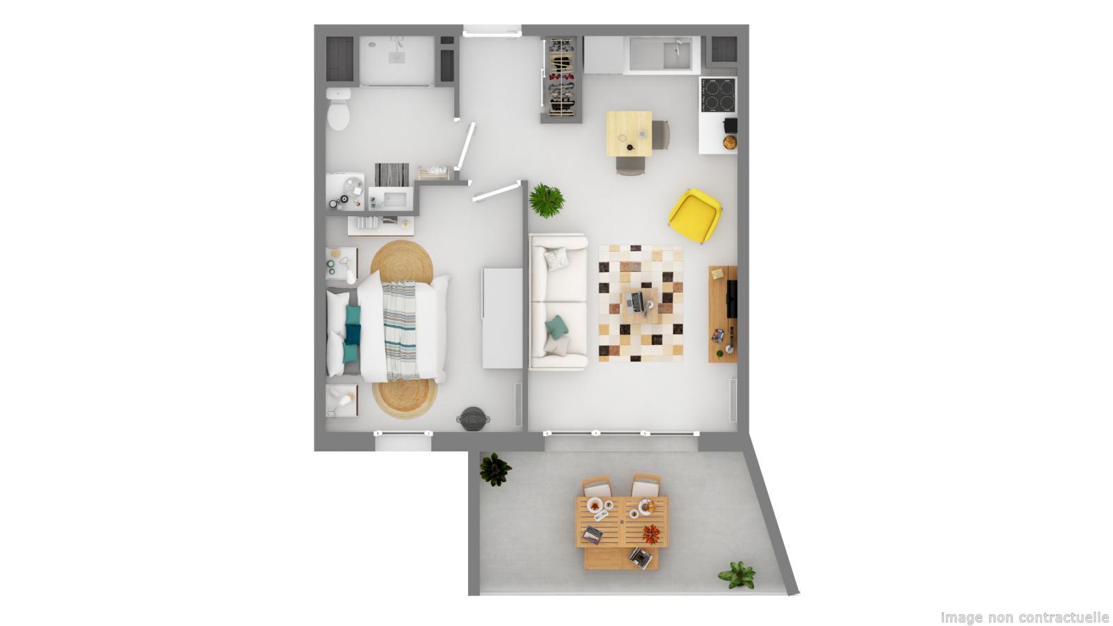 
																			2 pièces - 
																		1er étage - 40m² - 676,13 € - Photo #0