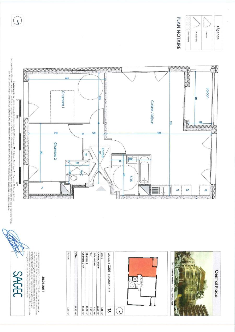 3 pièces - 2ème étage - 68m² - 1 146,63 € - Photo #0