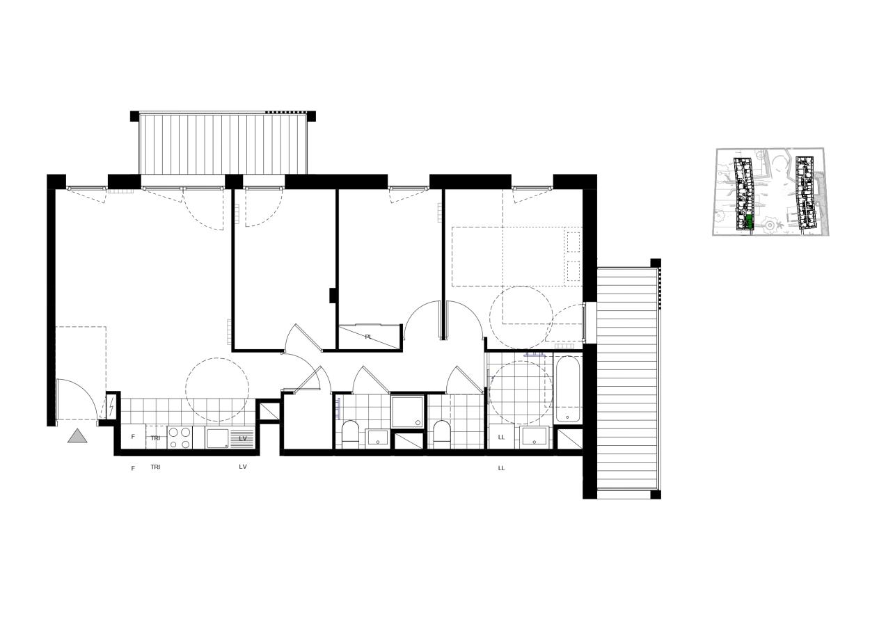 
																																							4 pièces - 
																																						1er étage - 72m² - 1 223,31 € - Photo #1