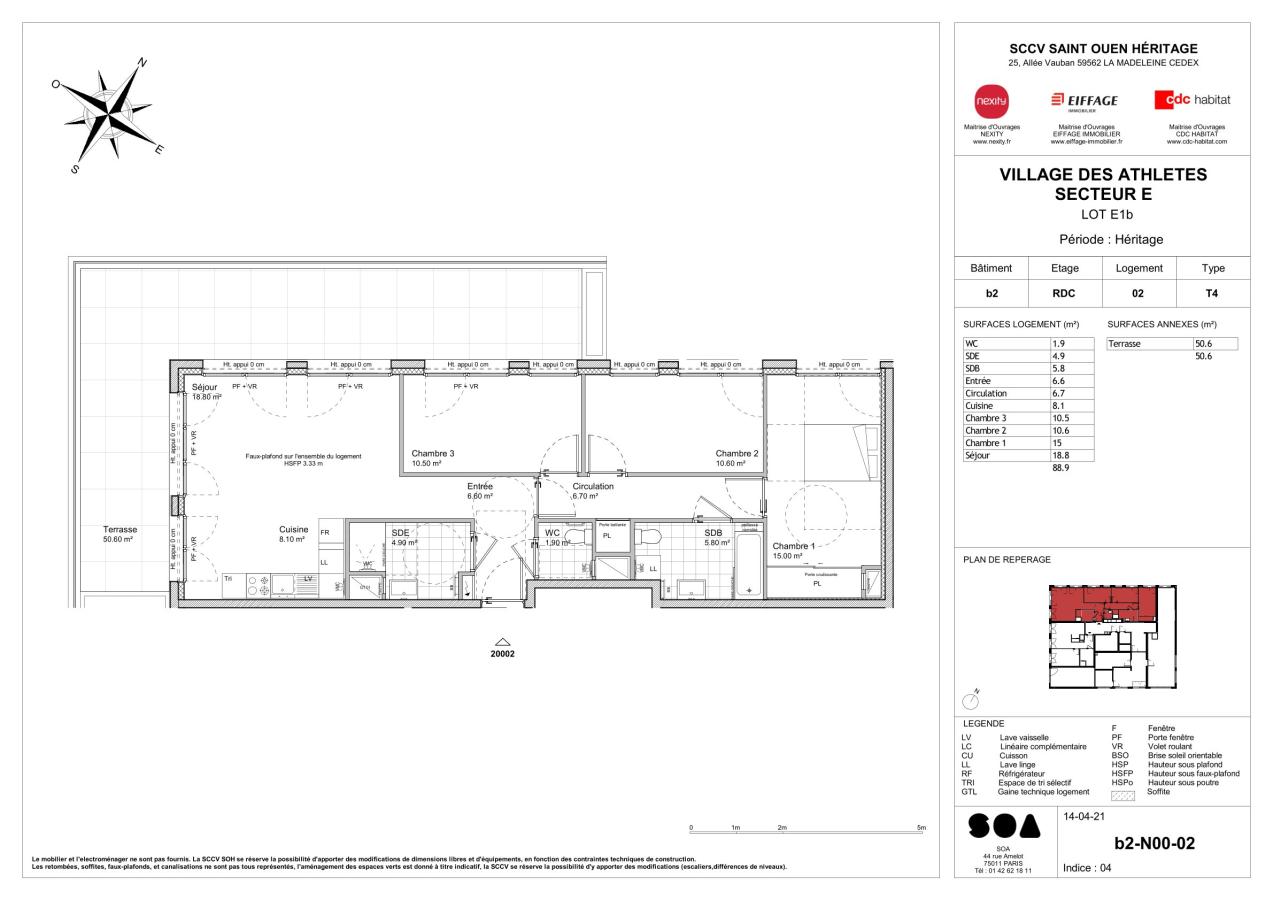 
																																							4 pièces - 
																																						RDC - 89m² - 1 799,17 € - Photo #7