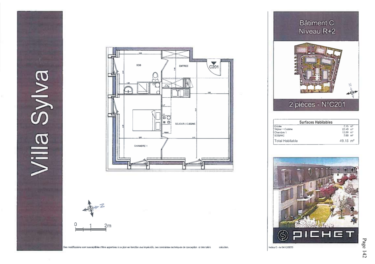 2 pièces - 2ème étage - 49m² - 861,01 € - Photo #6