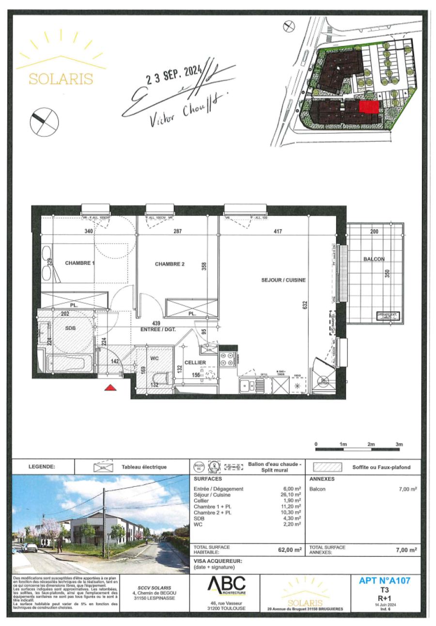 
																			3 pièces - 
																		1er étage - 62m² - 742,84 € - Photo #0