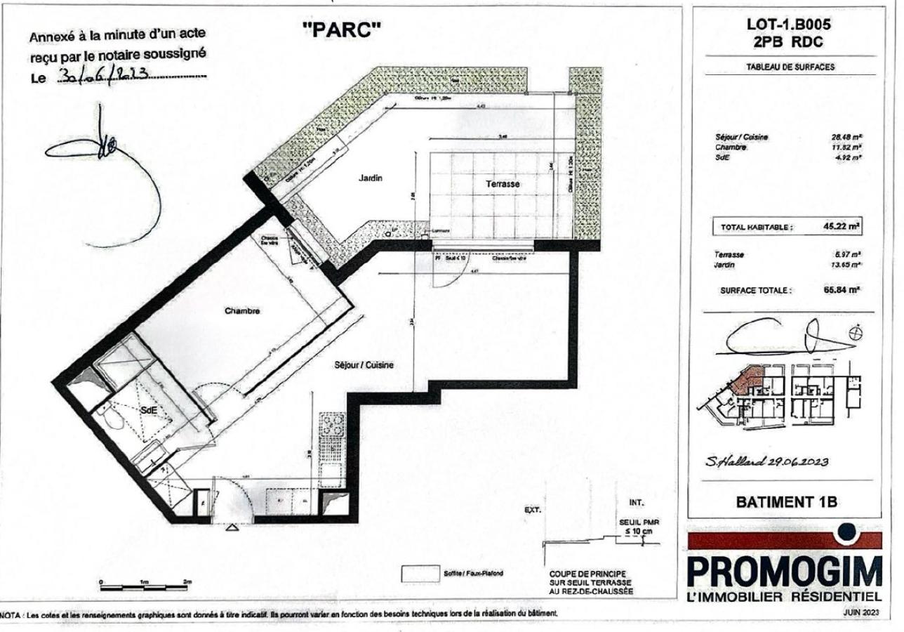 
																			2 pièces - 
																		RDC - 45m² - 665,15 € - Photo #4