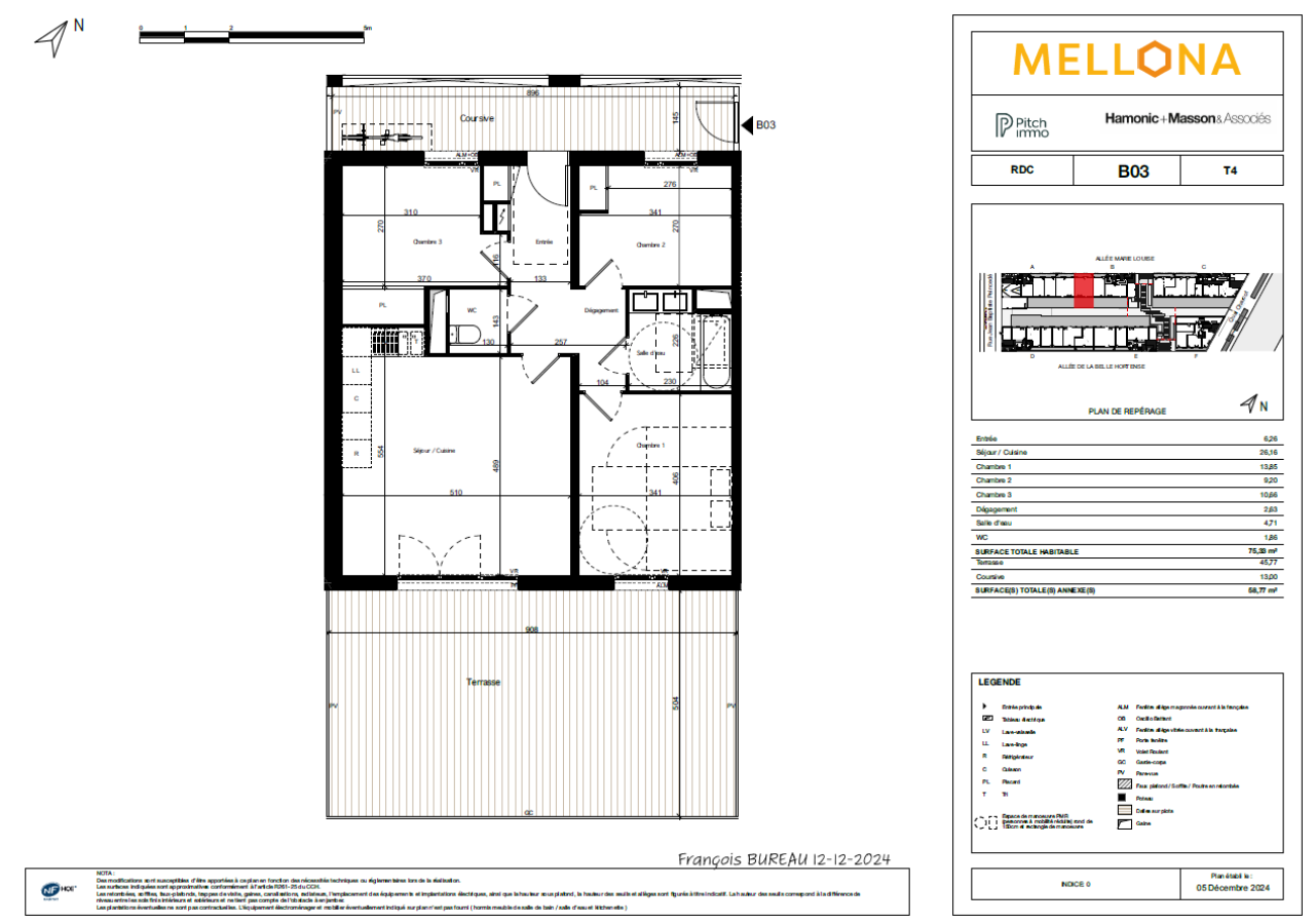 4 pièces - RDC - 75m² - 1 022,87 € - Photo #1
