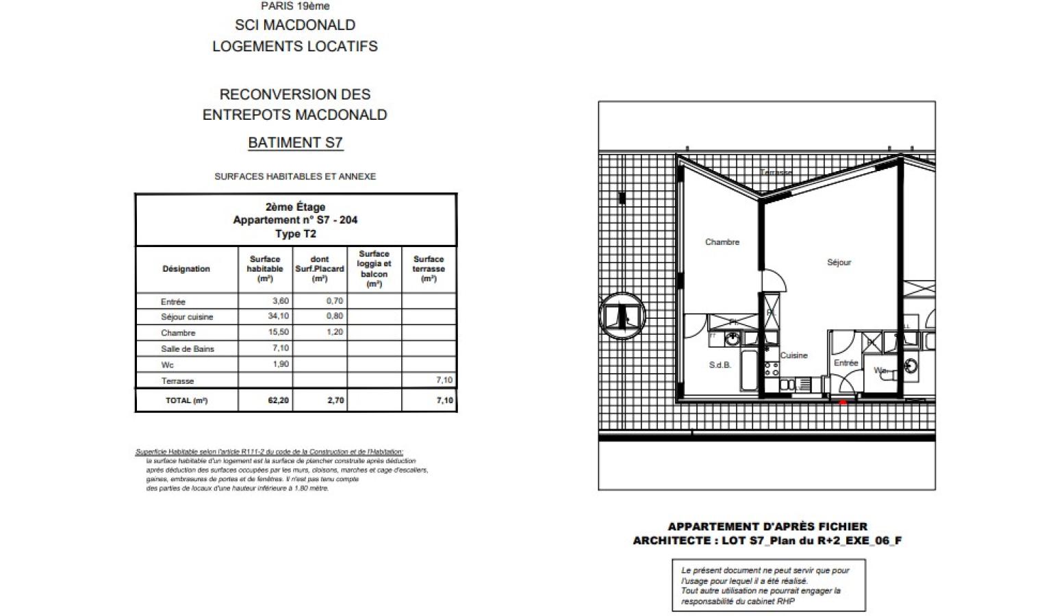 
																			2 pièces - 
																		3ème étage - 62m² - 1 526,14 € - Photo #1