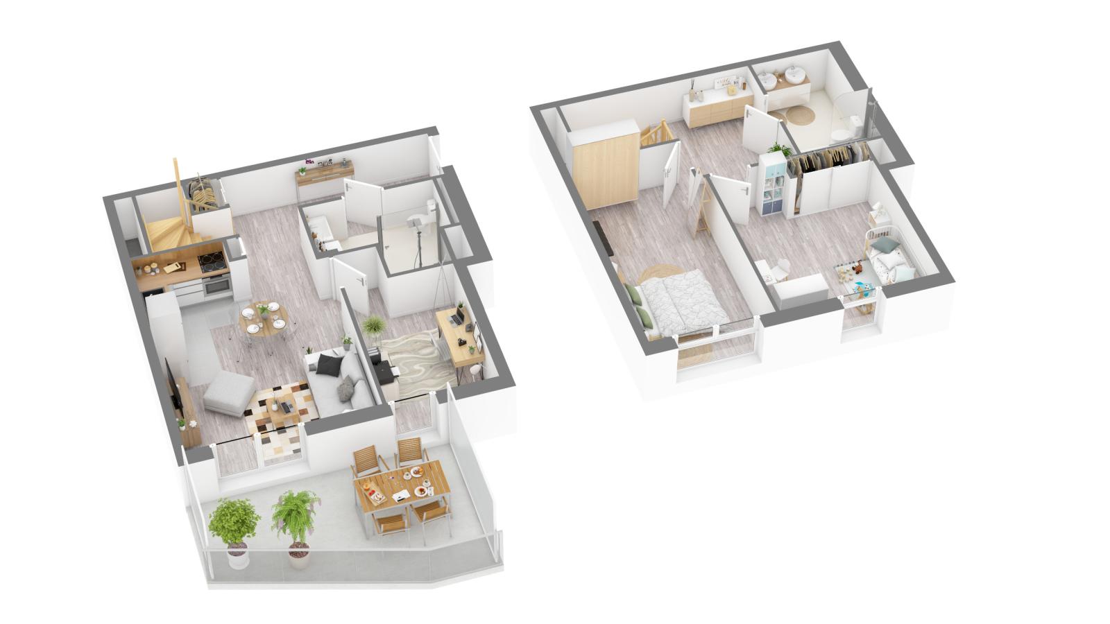 4 pièces - 1er étage - 80m² - 1 640,23 € - Photo #0