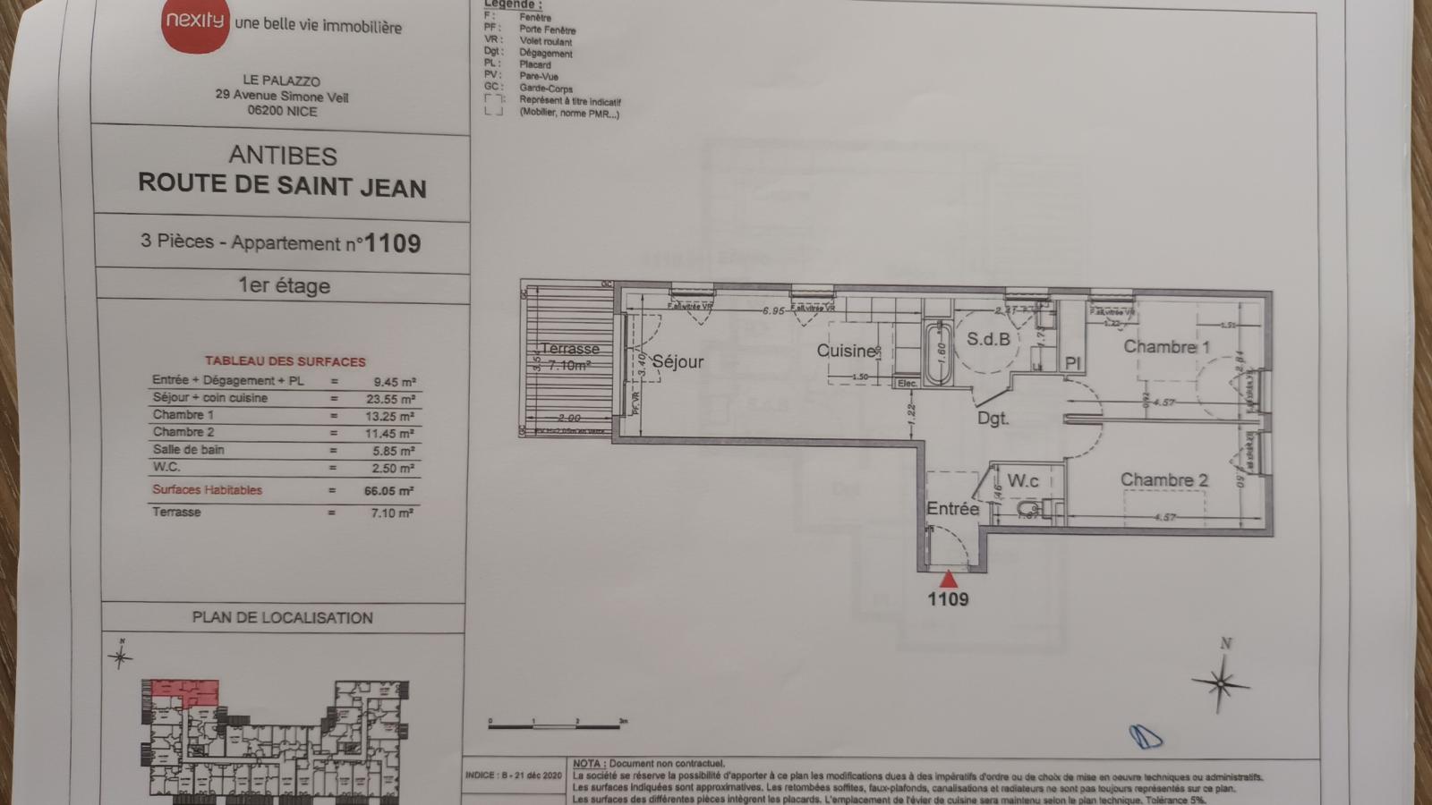 
																																							3 pièces - 
																																						1er étage - 66m² - 1 187,74 € - Photo #1