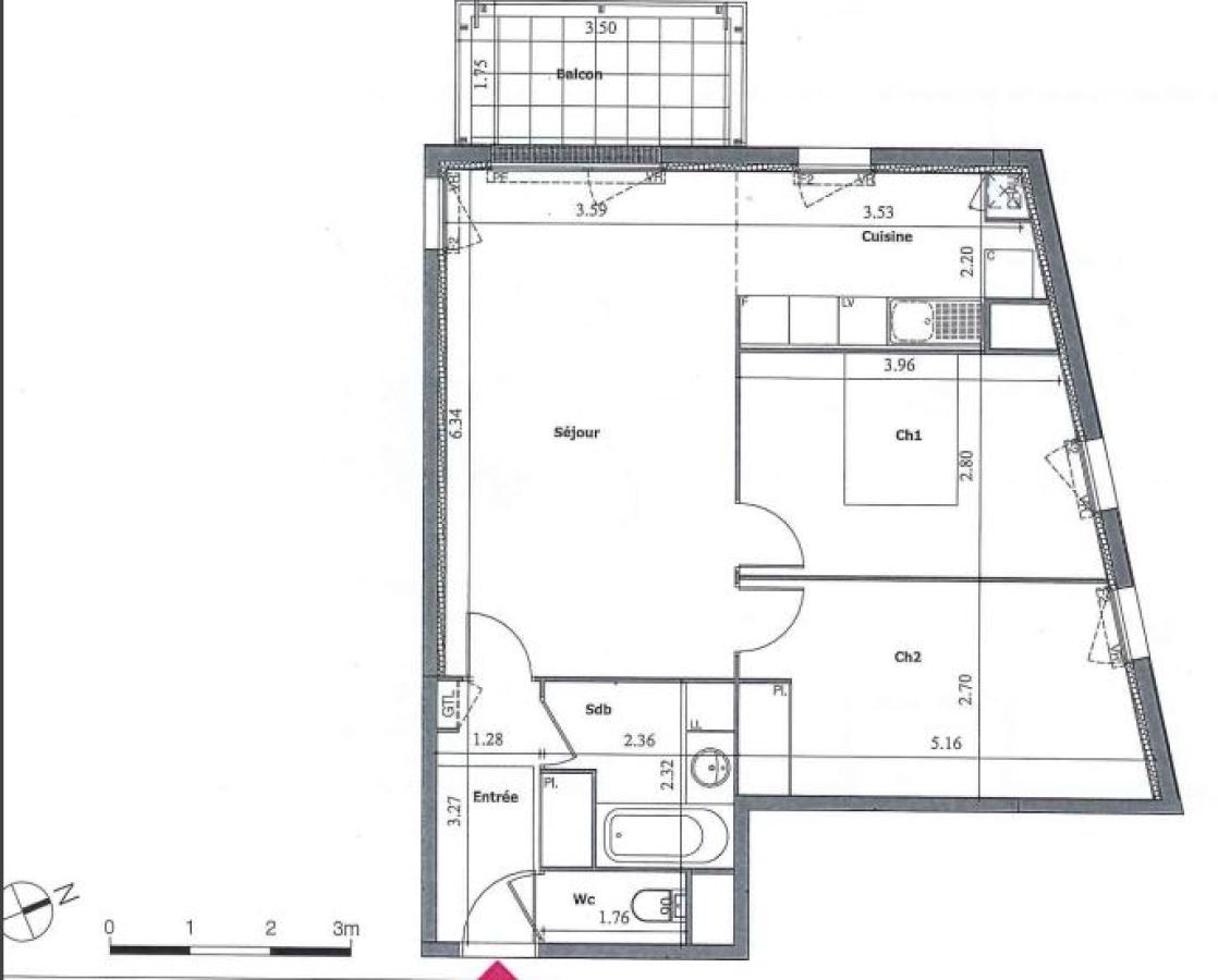 
																																							3 pièces - 
																																						1er étage - 66m² - 722,86 € - Photo #6