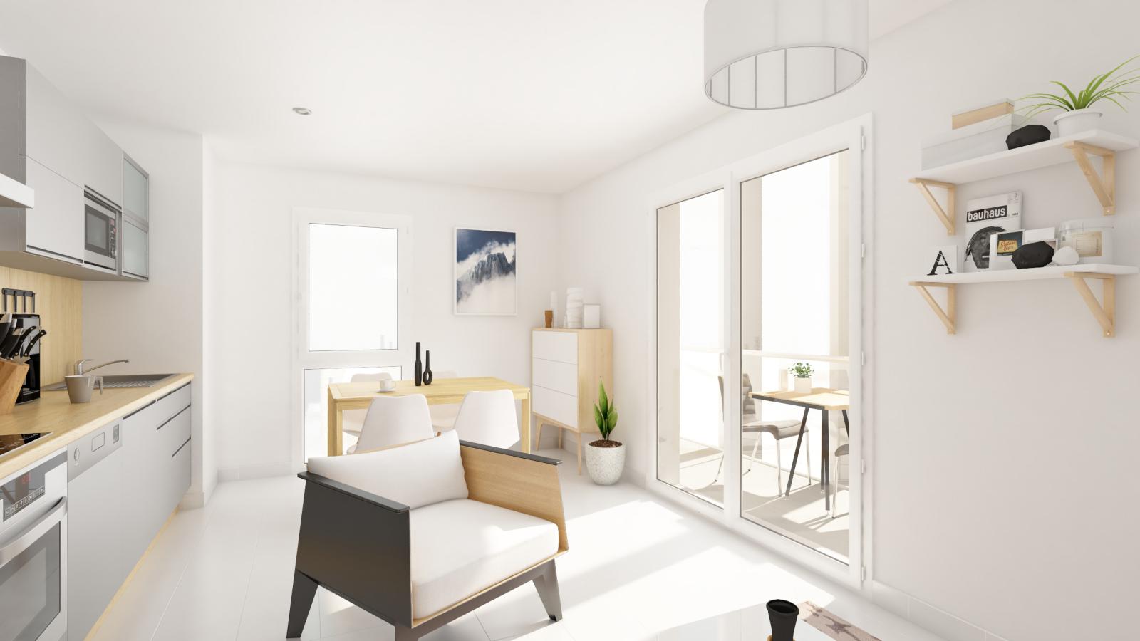 
																																							2 pièces - 
																																						6ème étage - 48m² - 971,59 € - Photo #5