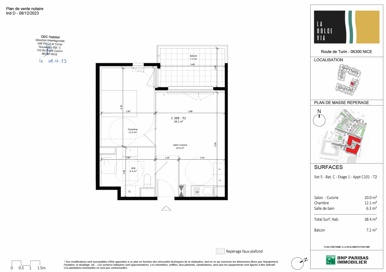 
																																							2 pièces - 
																																						1er étage - 38m² - 842,20 € - Photo #6