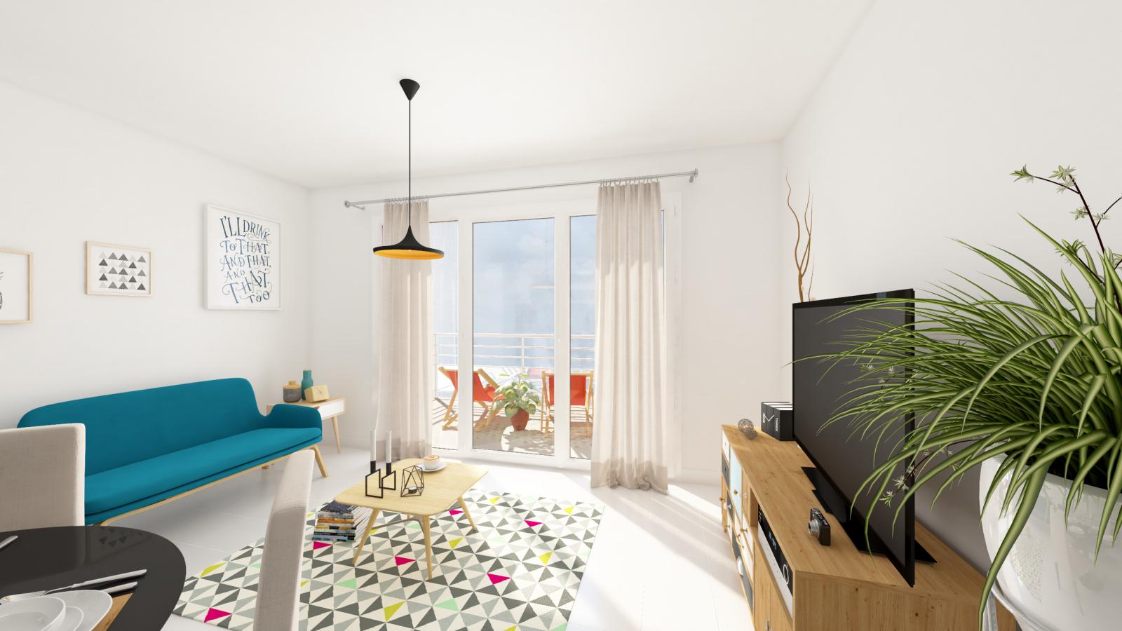 3 pièces - 2ème étage - 65m² - 747,45 € - Photo #1