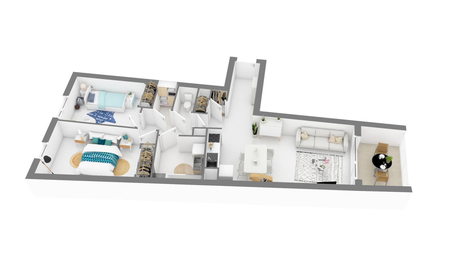 
																			3 pièces - 
																		1er étage - 67m² - 1 027,48 € - Photo #5