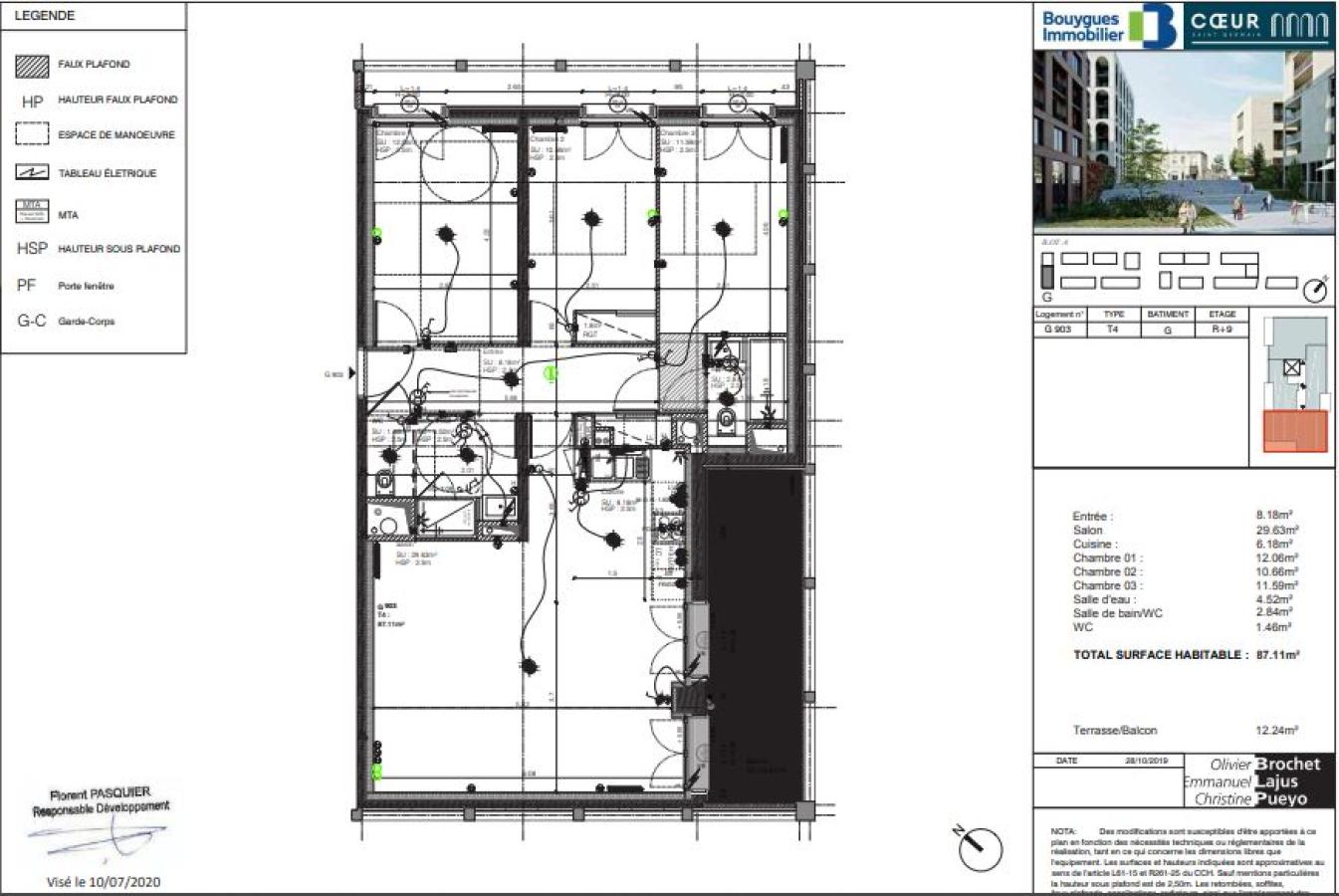 
																																							4 pièces - 
																																						9ème étage - 88m² - 1 146,56 € - Photo #5