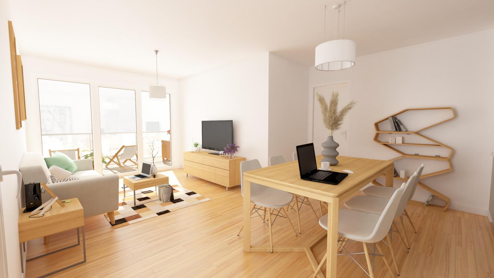 
																																							4 pièces - 
																																						8ème étage - 79m² - 1 121,87 € - Photo #4