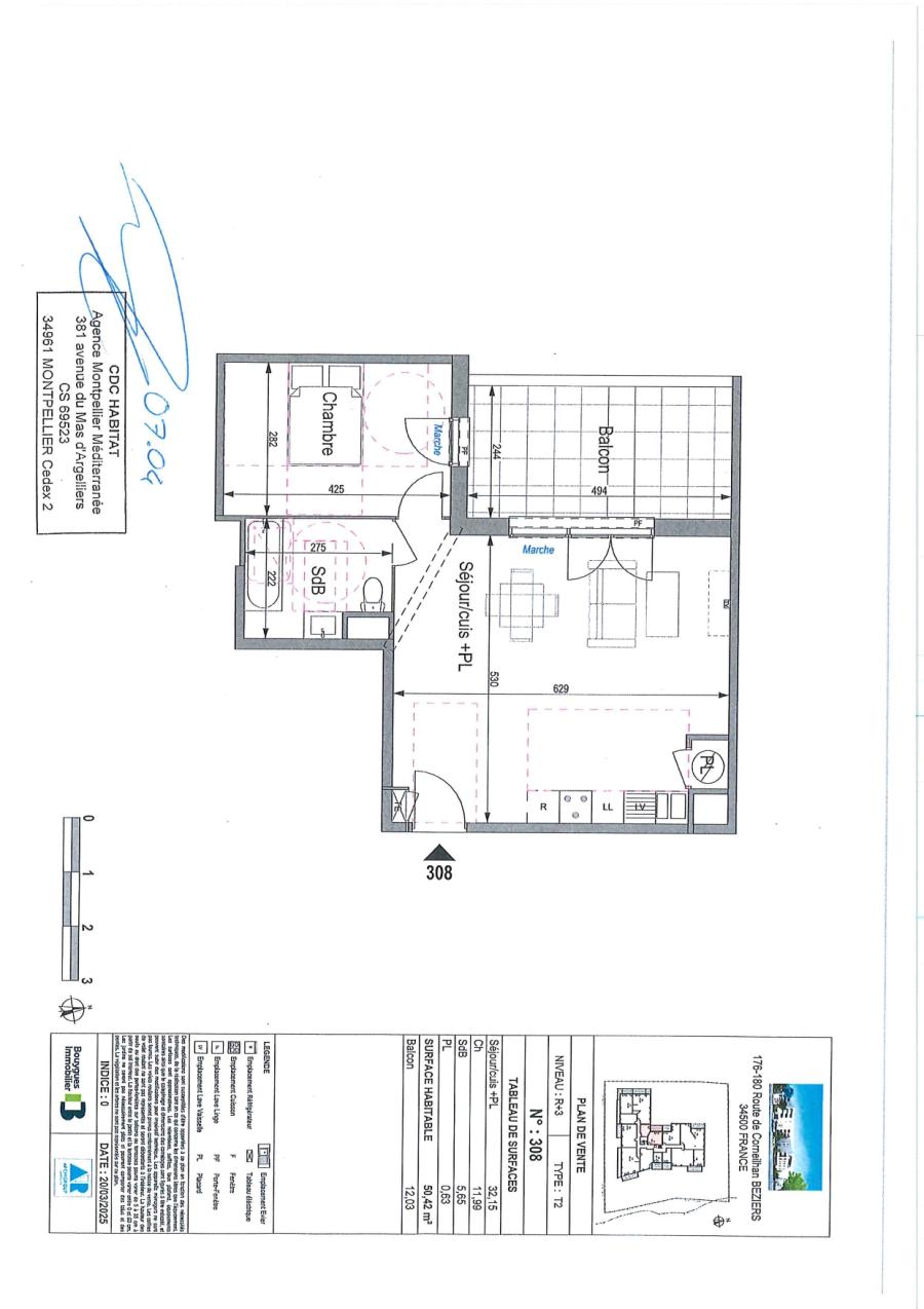 2 pièces - 3ème étage - 50m² - 599,29 € - Photo #0