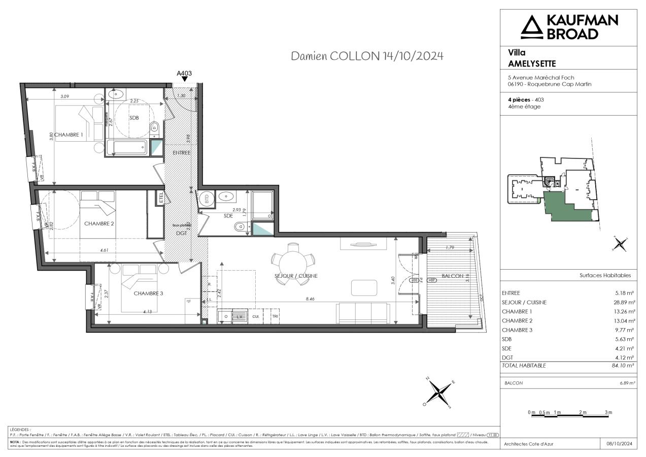
																																							4 pièces - 
																																						4ème étage - 84m² - 1 820,76 € - Photo #4