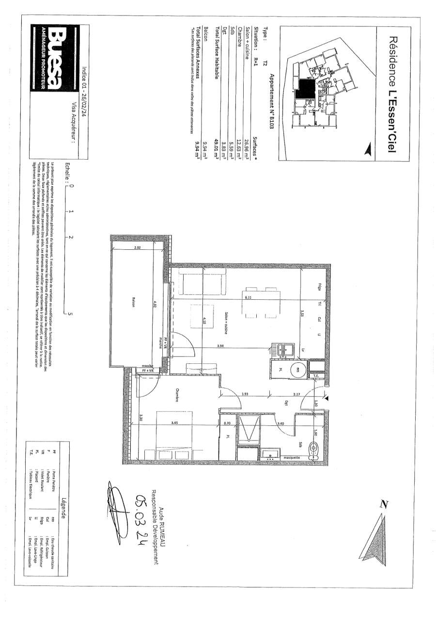 
																			2 pièces - 
																		1er étage - 49m² - 561,06 € - Photo #1