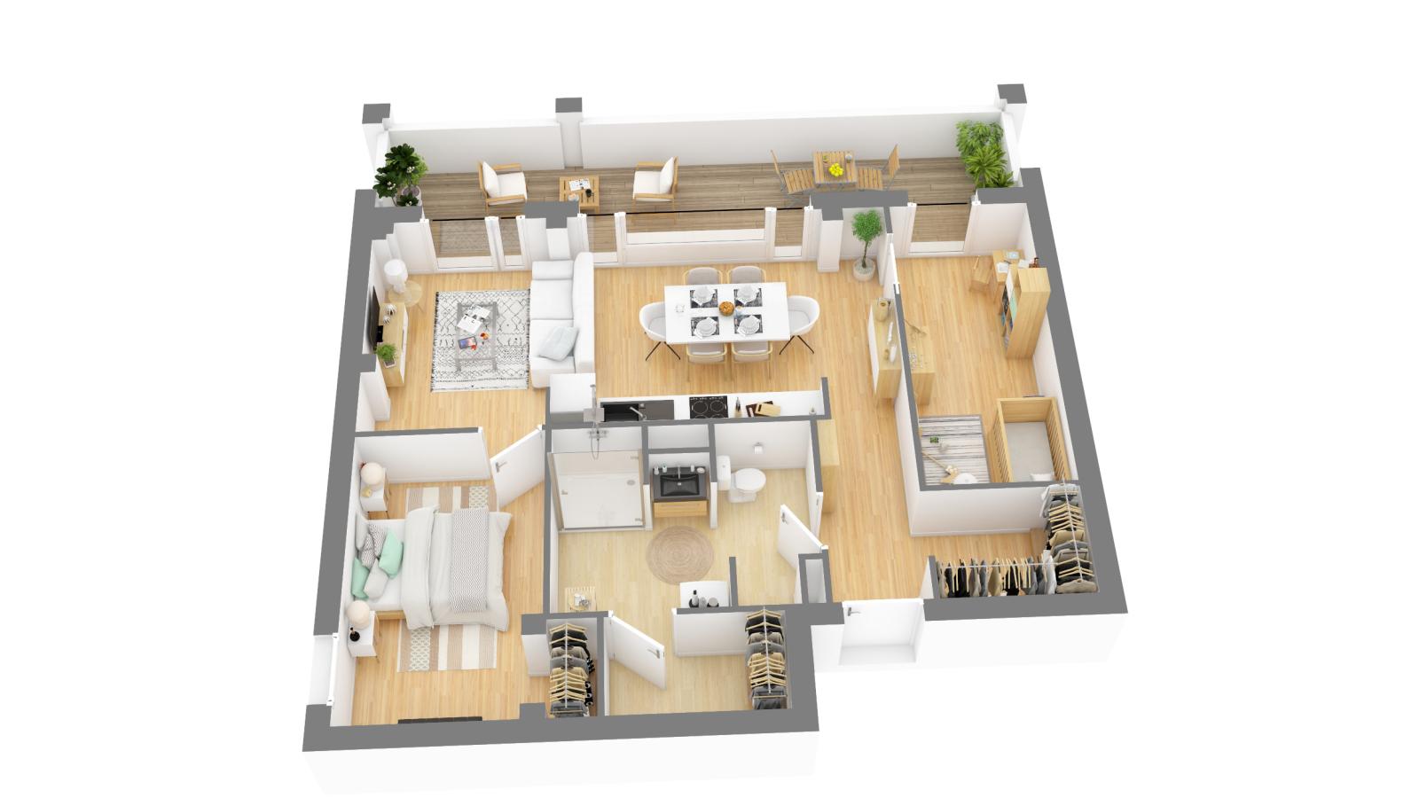 3 pièces - 3ème étage - 67m² - 941,50 € - Photo #1