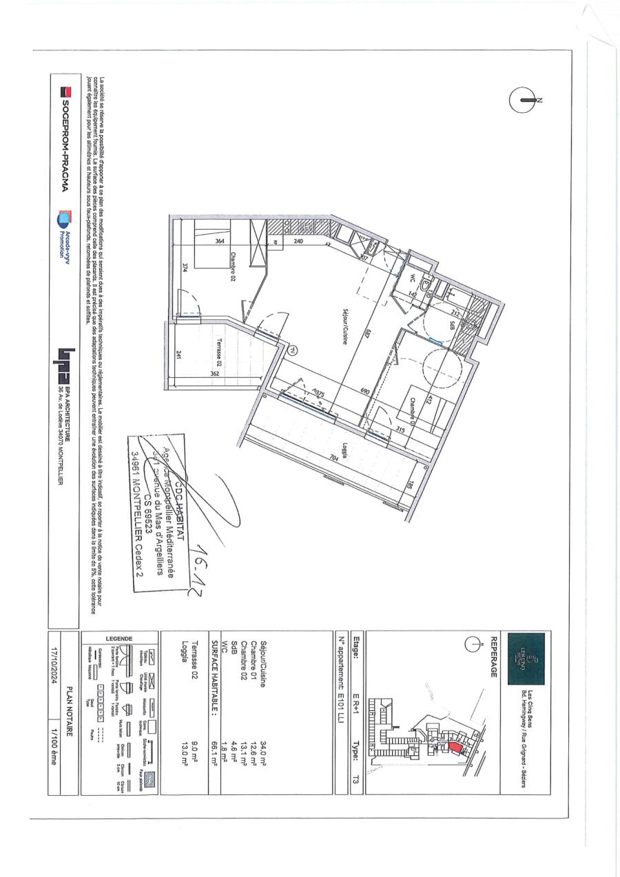 
																																							3 pièces - 
																																						1er étage - 66m² - 835,00 € - Photo #1