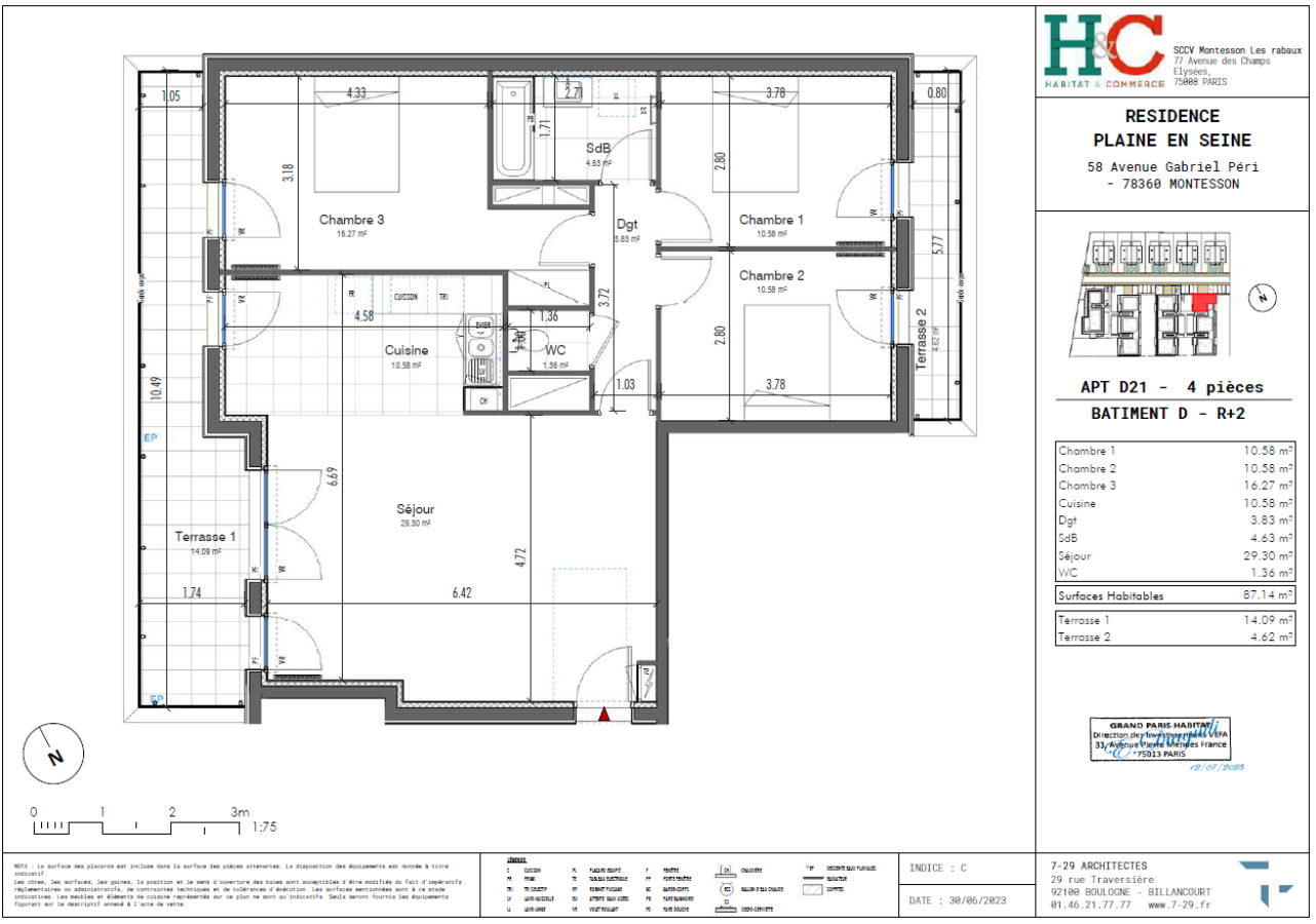 
																			4 pièces - 
																		2ème étage - 87m² - 1 752,47 € - Photo #1