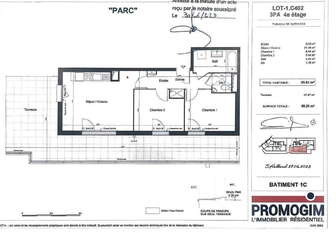 
																			3 pièces - 
																		4ème étage - 54m² - 838,08 € - Photo #7