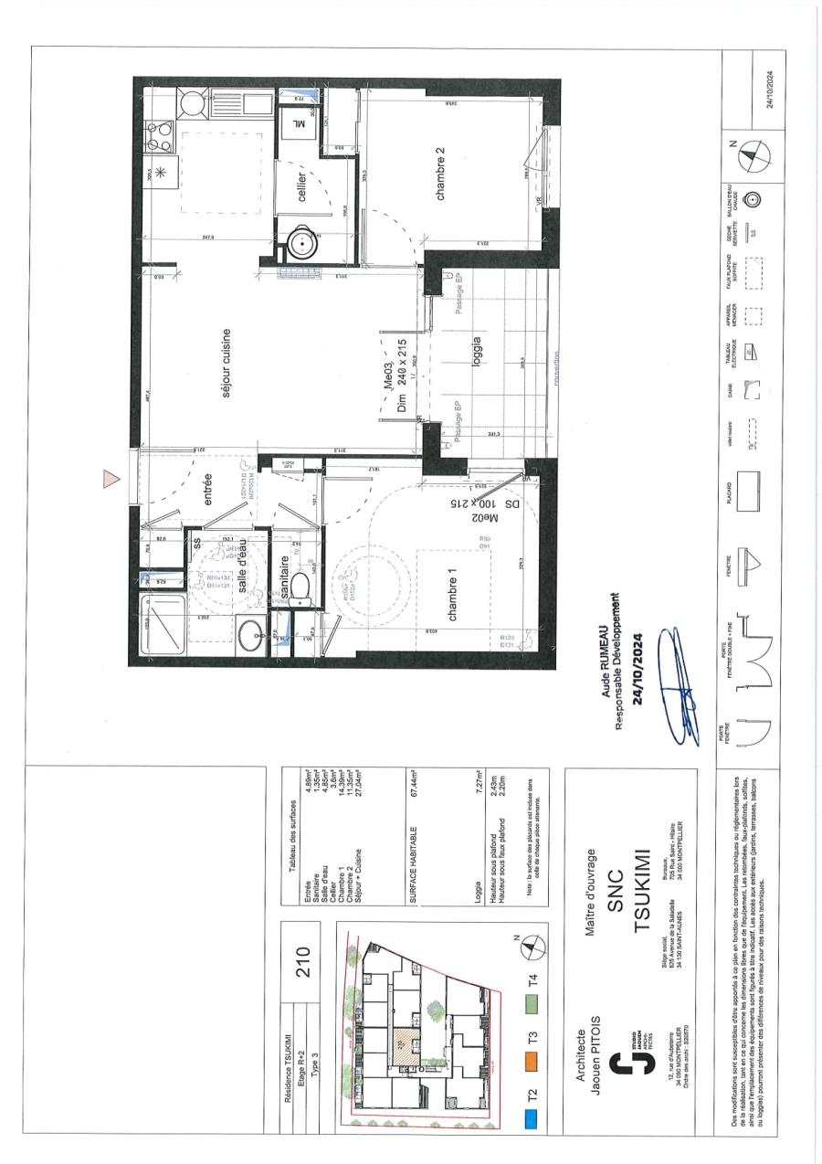 
																																							3 pièces - 
																																						2ème étage - 67m² - 1 022,19 € - Photo #1