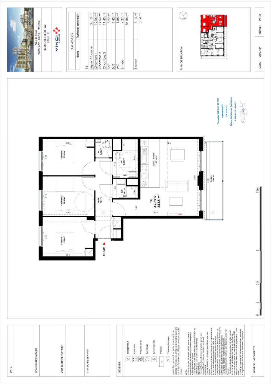 
																			4 pièces - 
																		5ème étage - 85m² - 1 643,47 € - Photo #0