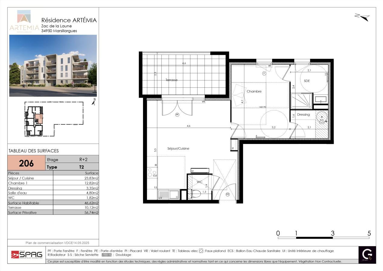 
																			2 pièces - 
																		2ème étage - 47m² - 662,04 € - Photo #2