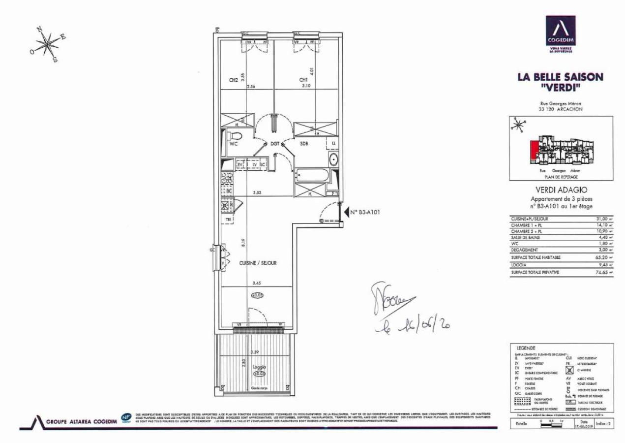 3 pièces - 1er étage - 65m² - 838,72 € - Photo #4