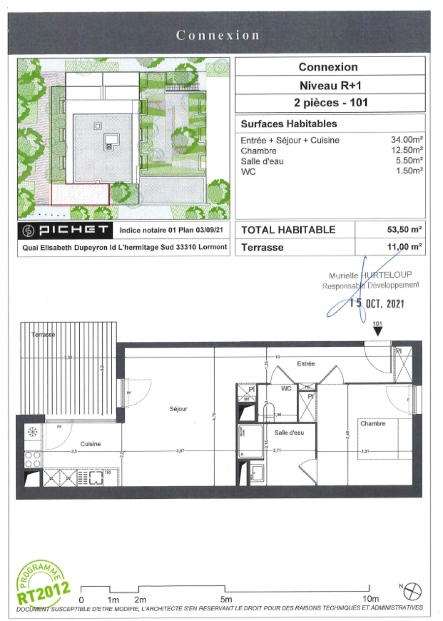 2 pièces - 1er étage - 55m² - 687,41 € - Photo #1