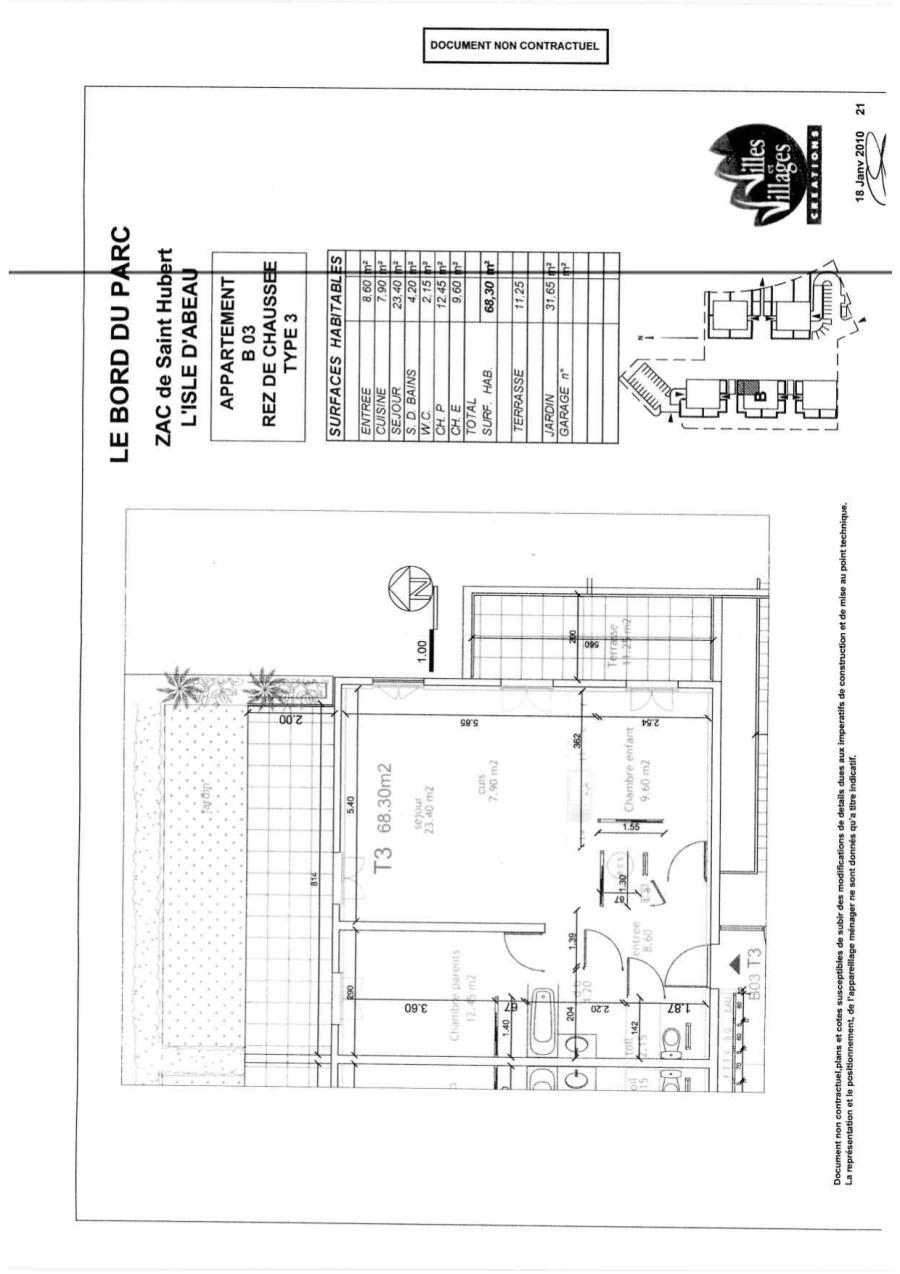 
																																							3 pièces - 
																																						RDC - 69m² - 768,82 € - Photo #5