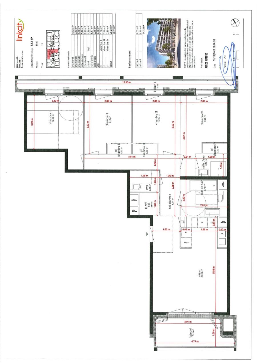 
																			5 pièces - 
																		5ème étage - 89m² - 1 574,79 € - Photo #3