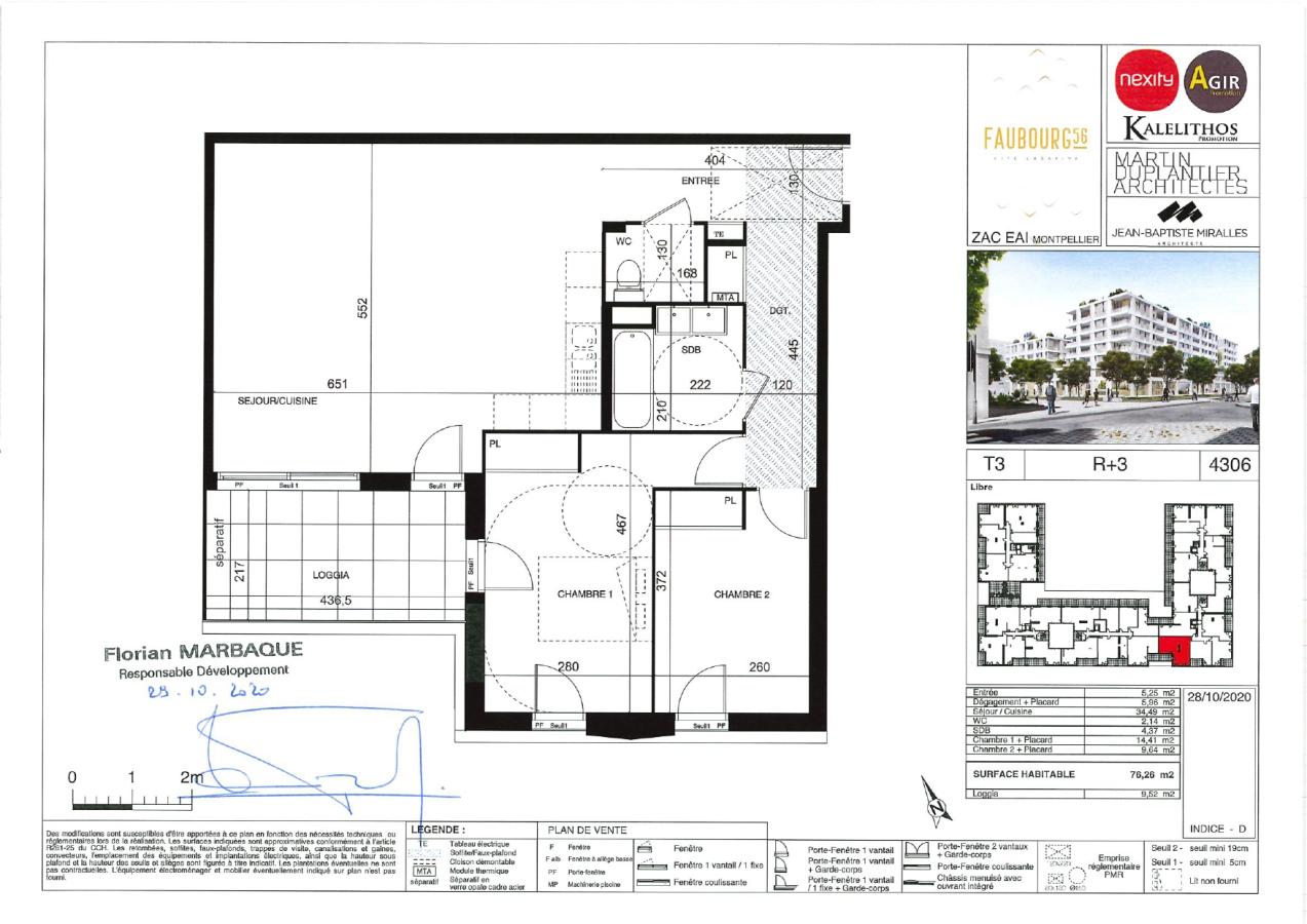 3 pièces - 3ème étage - 76m² - 1 158,91 € - Photo #6