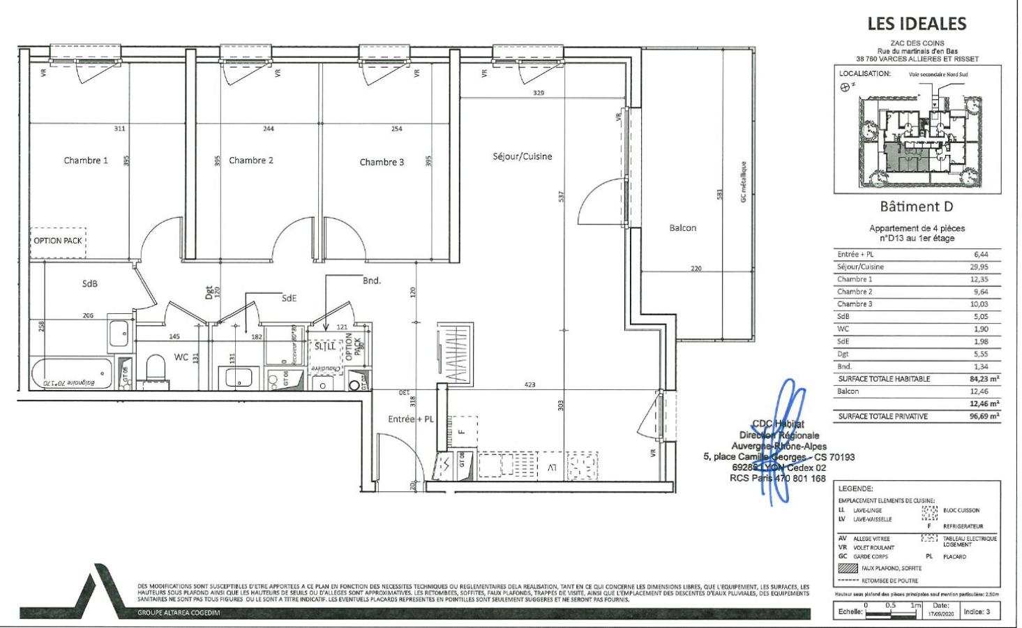 
																																							4 pièces - 
																																						1er étage - 84m² - 1 048,80 € - Photo #1