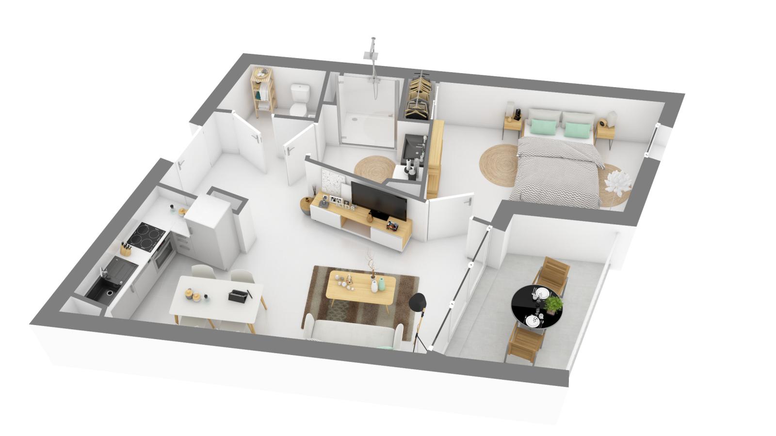 2 pièces - 1er étage - 41m² - 759,49 € - Photo #4