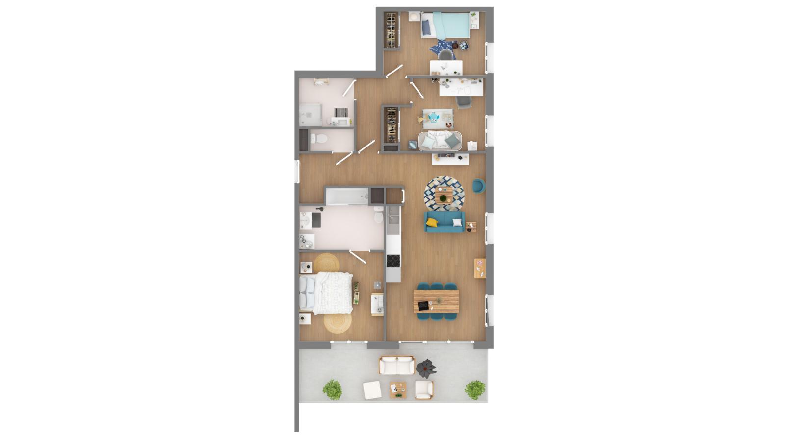 
																			4 pièces - 
																		2ème étage - 82m² - 995,05 € - Photo #2