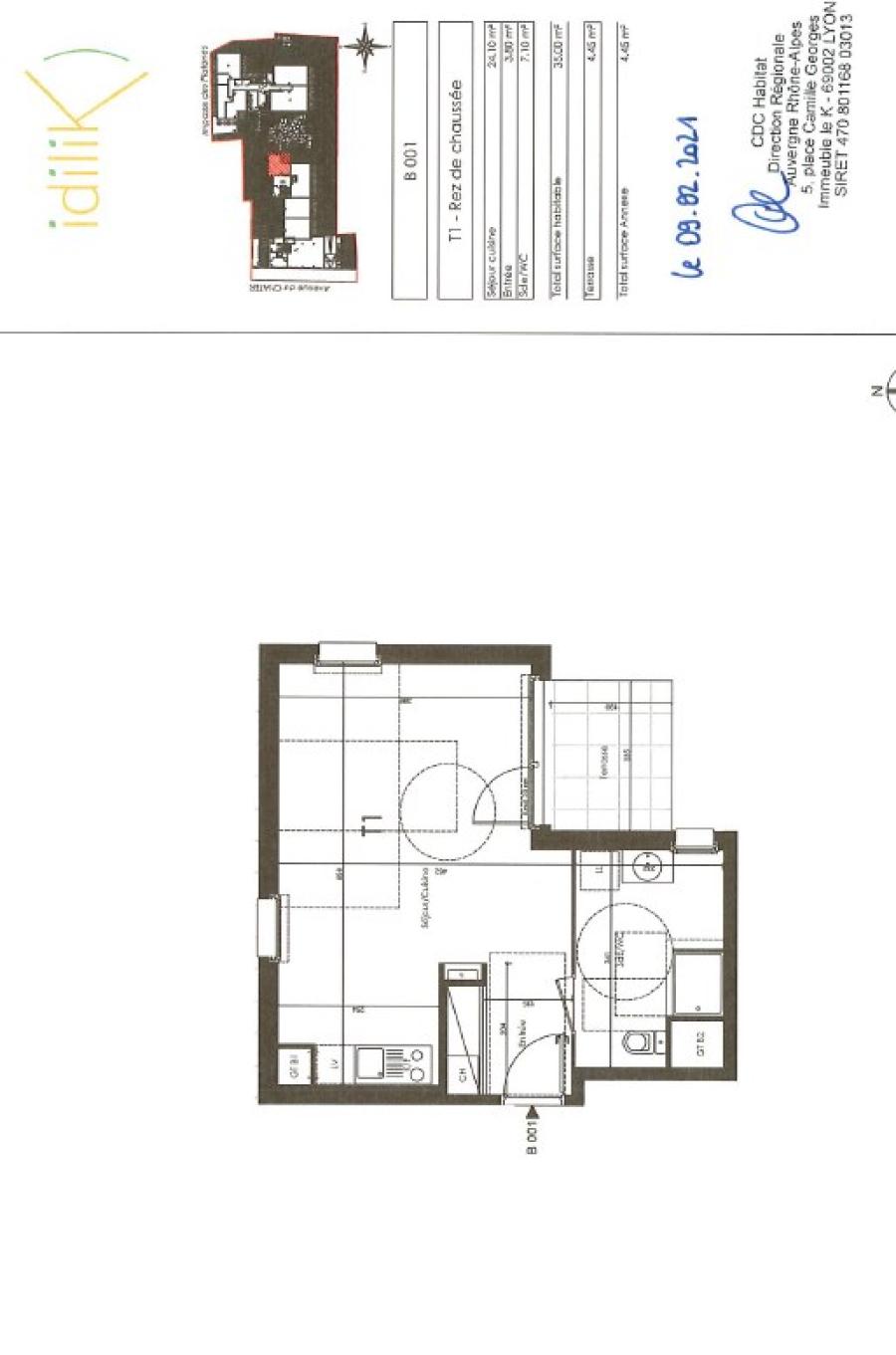 
																																							1 pièce - 
																																						RDC - 35m² - 570,37 € - Photo #4