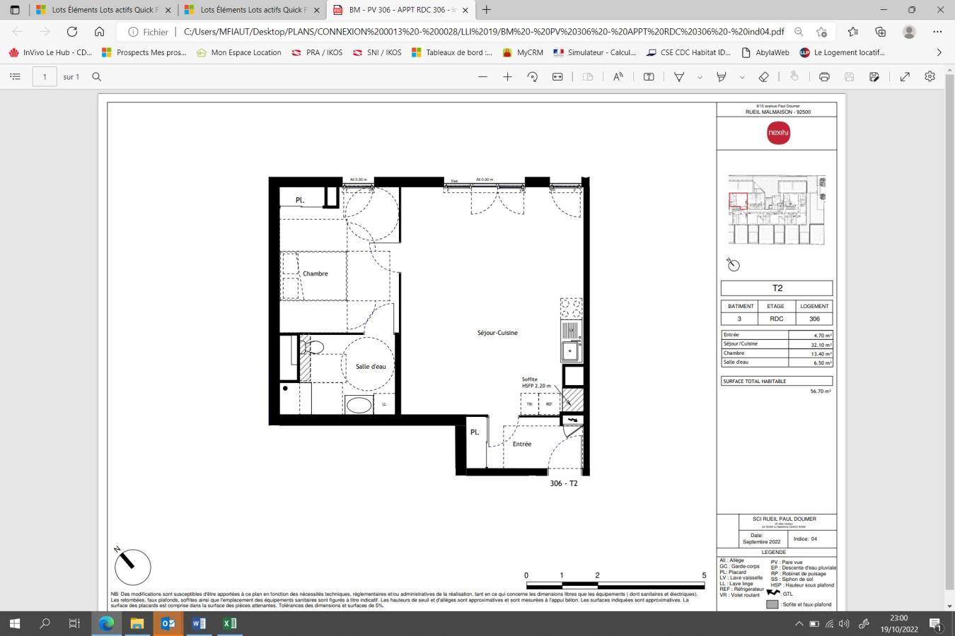 2 pièces - RDC - 57m² - 1 293,06 € - Photo #1