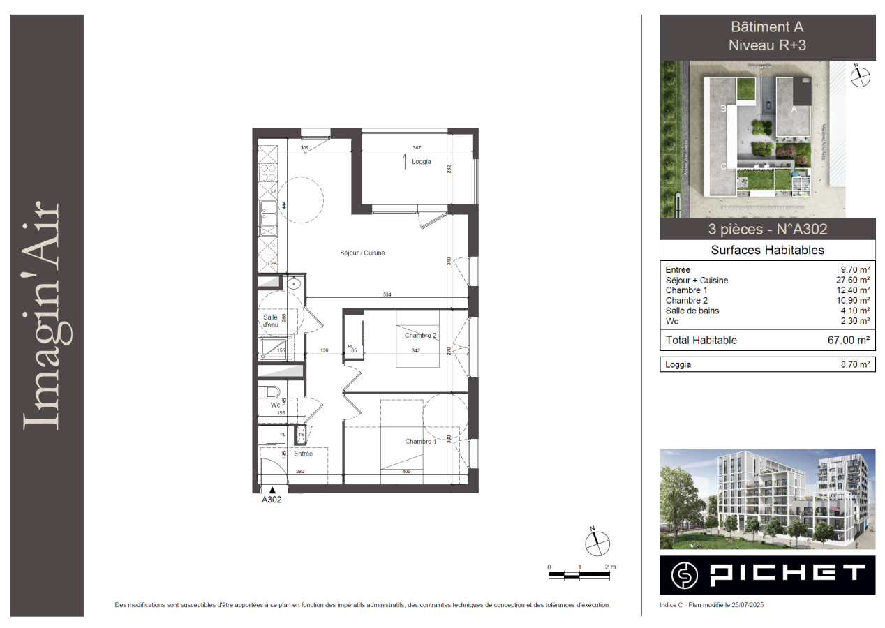 
																			3 pièces - 
																		3ème étage - 67m² - 880,62 € - Photo #6