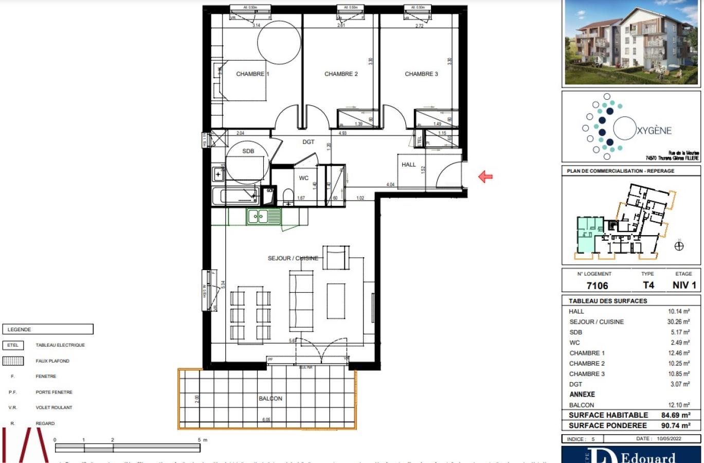 
																			4 pièces - 
																		2ème étage - 85m² - 1 180,57 € - Photo #1
