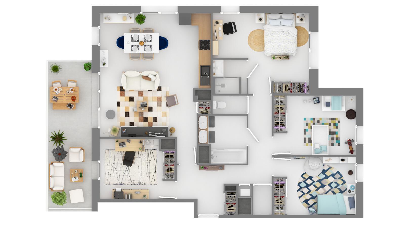 
																			5 pièces - 
																		4ème étage - 108m² - 2 117,34 € - Photo #2