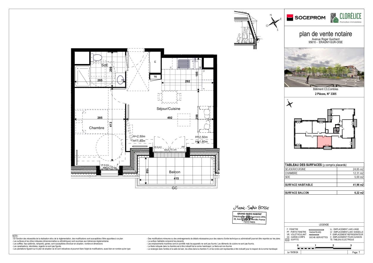 2 pièces - 3ème étage - 42m² - 918,85 € - Photo #0