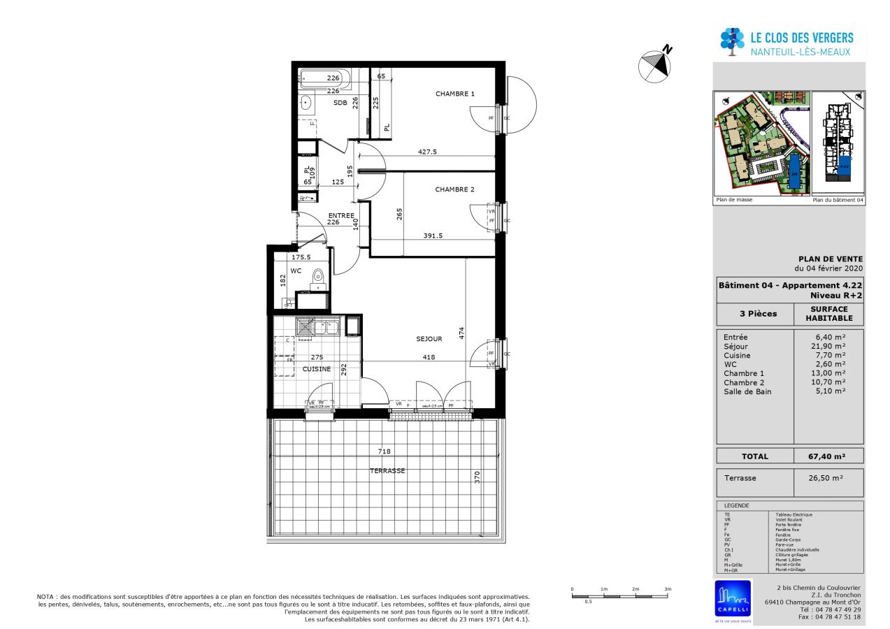 3 pièces - 2ème étage - 67m² photo 2