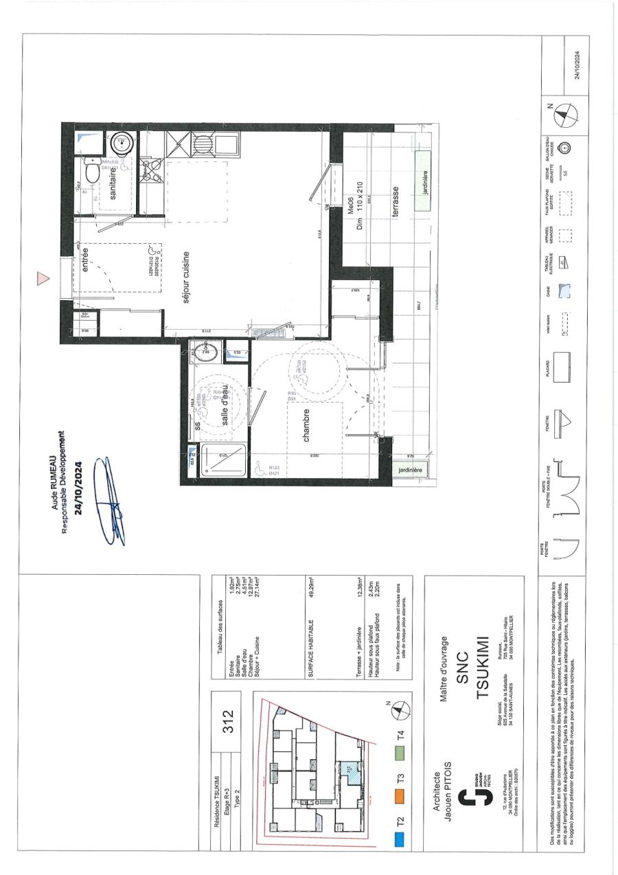 2 pièces - 3ème étage - 45m² - 746,42 € - Photo #1
