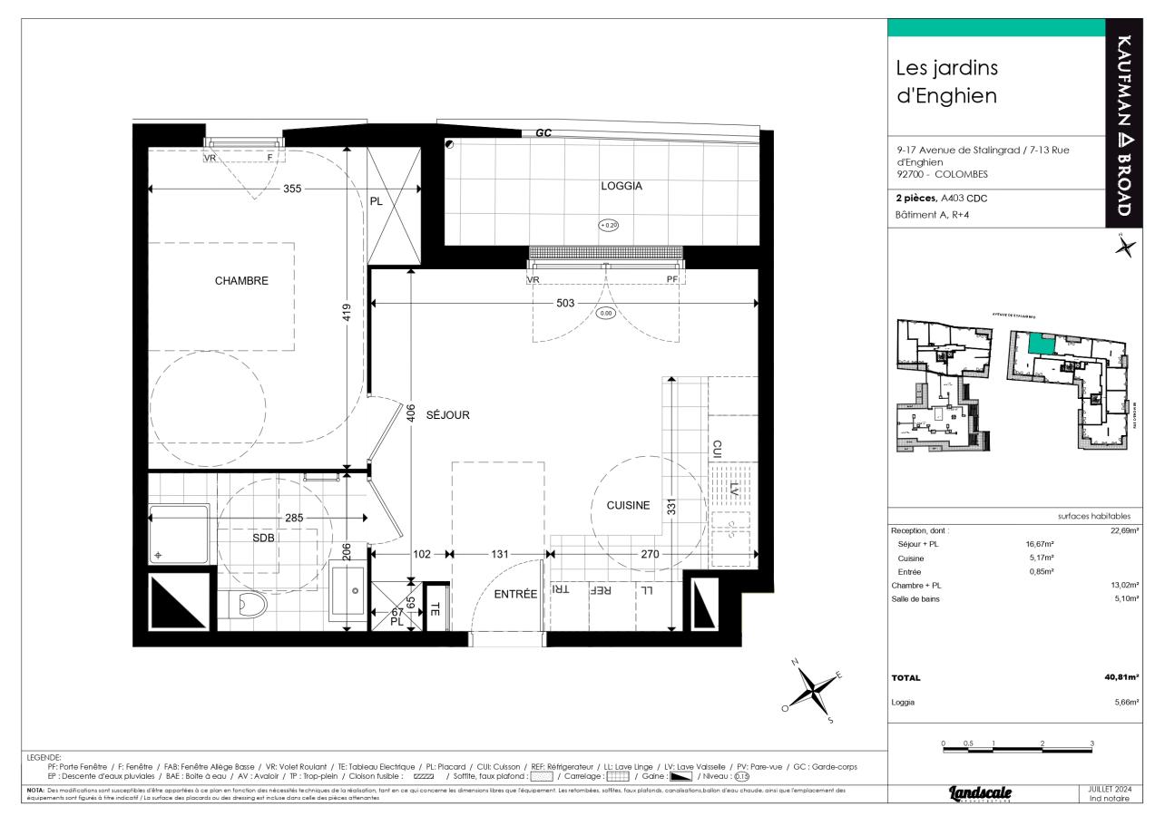 
																			2 pièces - 
																		4ème étage - 41m² - 1 162,80 € - Photo #0