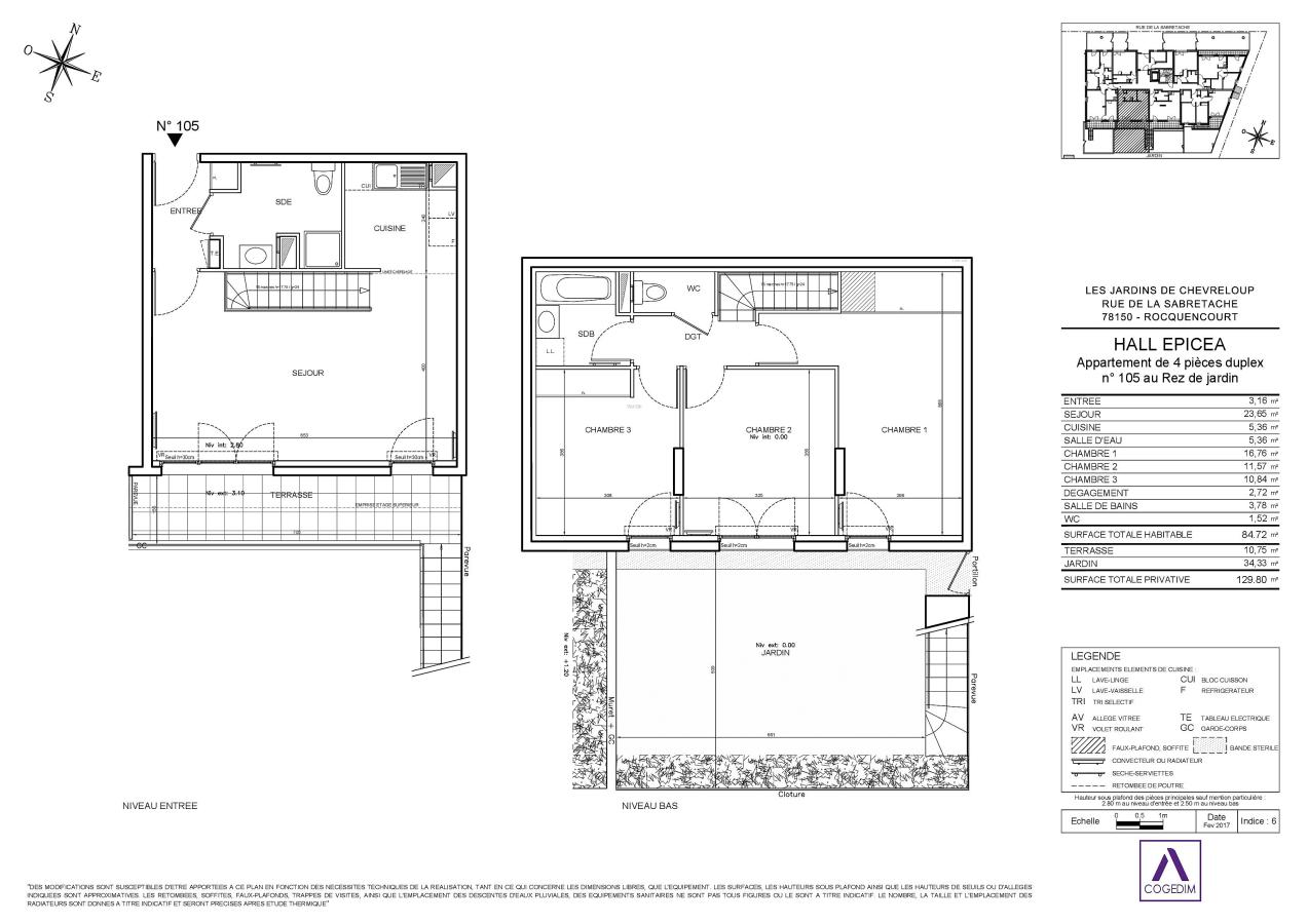 
																			4 pièces – 
																		RDC – 85m² - 1 733,69 € - Photo #3