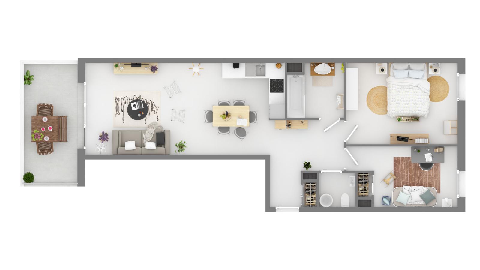 
																																							3 pièces - 
																																						RDC - 65m² - 1 210,81 € - Photo #7